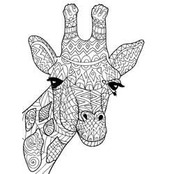 Coloriage Girafe (Animaux) #177604 à imprimer et colorier