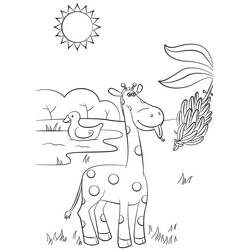 Coloriage Girafe (Animaux) #177605 à imprimer et colorier