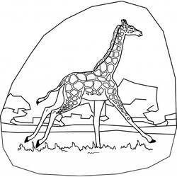 Coloriage Girafe (Animaux) #177617 à imprimer et colorier