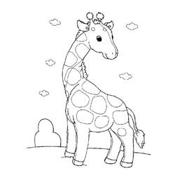 Coloriage Girafe (Animaux) #177618 à imprimer et colorier