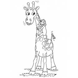 Dessin à colorier: Girafe (Animaux) #7254 - Coloriages à Imprimer Gratuits