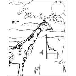 Dessin à colorier: Girafe (Animaux) #7322 - Coloriages à Imprimer Gratuits