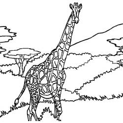 Dessin à colorier: Girafe (Animaux) #7330 - Coloriages à Imprimer Gratuits