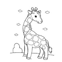 Dessin à colorier: Girafe (Animaux) #7332 - Coloriages à Imprimer Gratuits