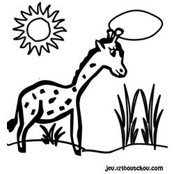 Dessin à colorier: Girafe (Animaux) #7339 - Coloriages à Imprimer Gratuits