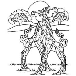 Dessin à colorier: Girafe (Animaux) #7344 - Coloriages à Imprimer Gratuits