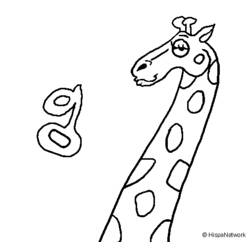 Dessin à colorier: Girafe (Animaux) #7355 - Coloriages à Imprimer Gratuits