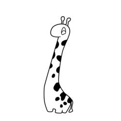 Dessin à colorier: Girafe (Animaux) #7371 - Coloriages à Imprimer Gratuits