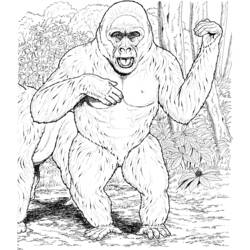 Dessin à colorier: Gorille (Animaux) #7561 - Coloriages à Imprimer Gratuits