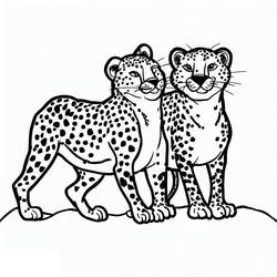 Dessin à colorier: Guépard (Animaux) #188857 - Coloriages à Imprimer Gratuits