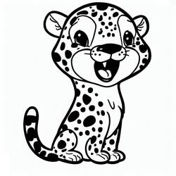 Dessin à colorier: Guépard (Animaux) #188863 - Coloriages à Imprimer Gratuits