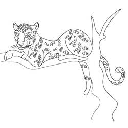 Dessin à colorier: Guépard (Animaux) #188881 - Coloriages à Imprimer Gratuits