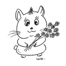 Dessin à colorier: Hamster (Animaux) #8046 - Coloriages à Imprimer Gratuits