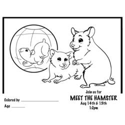 Dessin à colorier: Hamster (Animaux) #8095 - Coloriages à Imprimer Gratuits