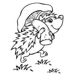 Dessin à colorier: Hérisson (Animaux) #190571 - Coloriages à Imprimer Gratuits