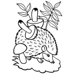 Dessin à colorier: Hérisson (Animaux) #190590 - Coloriages à Imprimer Gratuits