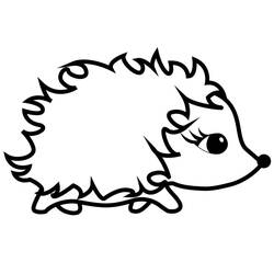 Dessin à colorier: Hérisson (Animaux) #190621 - Coloriages à Imprimer Gratuits