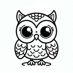 Coloriage Hibou (Animaux) #217057 à imprimer et colorier