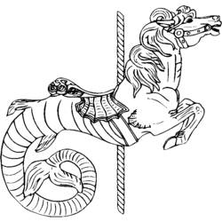 Dessin à colorier: Hippocampe (Animaux) #18691 - Coloriages à imprimer