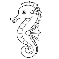 Coloriage Hippocampe (Animaux) #187420 à imprimer et colorier