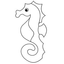 Coloriage Hippocampe (Animaux) #187426 à imprimer et colorier