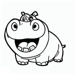 Coloriage Hippopotame (Animaux) #188970 à imprimer et colorier