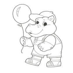 Coloriage Hippopotame (Animaux) #188986 à imprimer et colorier