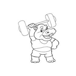 Coloriage Hippopotame (Animaux) #188990 à imprimer et colorier