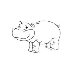 Coloriage Hippopotame (Animaux) #188995 à imprimer et colorier