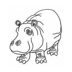 Coloriage Hippopotame (Animaux) #188997 à imprimer et colorier