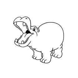 Coloriage Hippopotame (Animaux) #188998 à imprimer et colorier