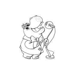 Coloriage Hippopotame (Animaux) #188999 à imprimer et colorier