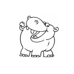 Coloriage Hippopotame (Animaux) #189001 à imprimer et colorier