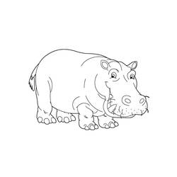 Coloriage Hippopotame (Animaux) #189004 à imprimer et colorier