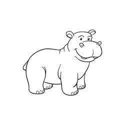 Coloriage Hippopotame (Animaux) #189006 à imprimer et colorier