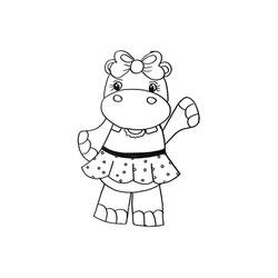 Coloriage Hippopotame (Animaux) #189008 à imprimer et colorier