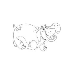 Coloriage Hippopotame (Animaux) #189014 à imprimer et colorier