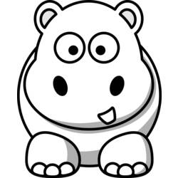 Dessin à colorier: Hippopotame (Animaux) #8679 - Coloriages à imprimer