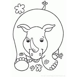 Dessin à colorier: Hippopotame (Animaux) #8686 - Coloriages à Imprimer Gratuits