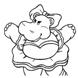 Dessin à colorier: Hippopotame (Animaux) #8708 - Coloriages à Imprimer Gratuits