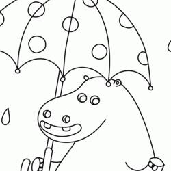 Dessin à colorier: Hippopotame (Animaux) #8715 - Coloriages à Imprimer Gratuits