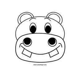 Dessin à colorier: Hippopotame (Animaux) #8736 - Coloriages à imprimer