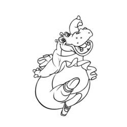 Dessin à colorier: Hippopotame (Animaux) #8763 - Coloriages à imprimer