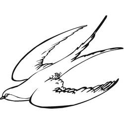 Dessin à colorier: Hirondelle (Animaux) #210286 - Coloriages à Imprimer Gratuits