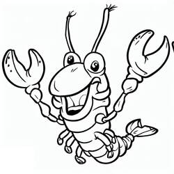 Dessin à colorier: Homard (Animaux) #186711 - Coloriages à Imprimer Gratuits