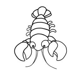 Dessin à colorier: Homard (Animaux) #186714 - Coloriages à Imprimer Gratuits