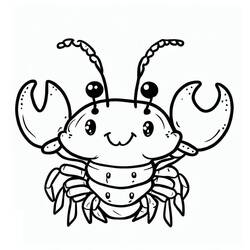 Dessin à colorier: Homard (Animaux) #186722 - Coloriages à Imprimer Gratuits
