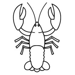 Dessin à colorier: Homard (Animaux) #186729 - Coloriages à Imprimer Gratuits
