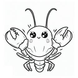 Dessin à colorier: Homard (Animaux) #186736 - Coloriages à Imprimer Gratuits