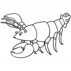 Dessin à colorier: Homard (Animaux) #186739 - Coloriages à Imprimer Gratuits